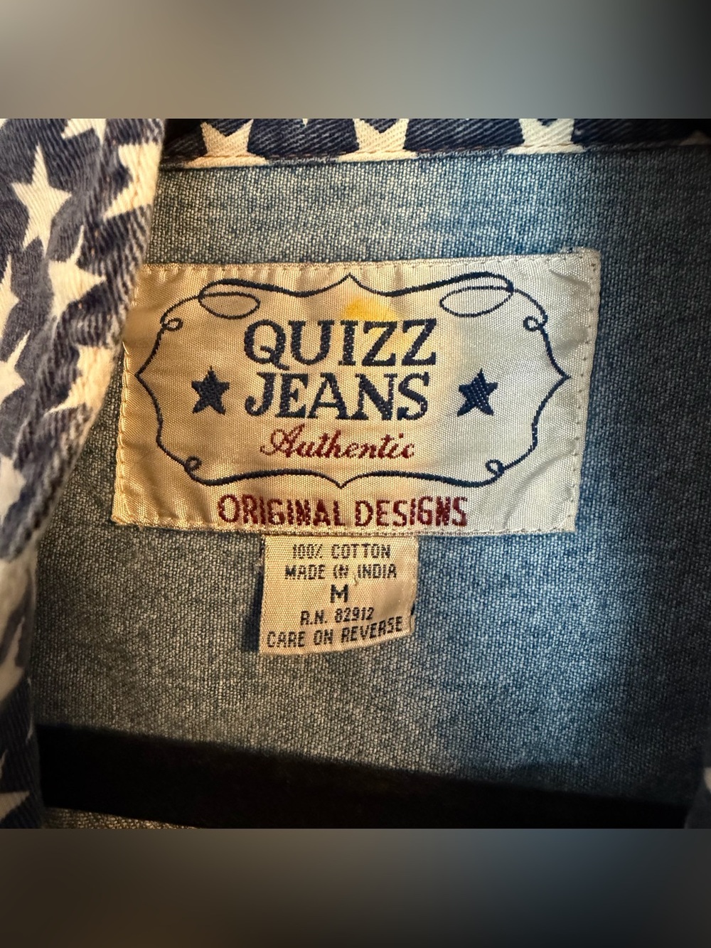 Vintage y2k Quizz Jeans authentic American flag Jean jacket. - Picture 4 of 6